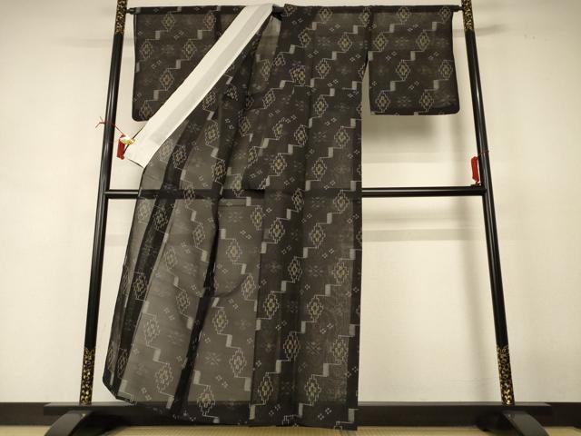 平和屋着物*夏物 本場琉球絣 夏琉球 正絹 逸品 AABI6624jd