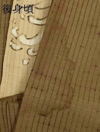 平和屋着物*夏物 男性 訪問着 紗 手描き 風景文 暈し染め 金彩 キングサイズ 正絹 逸品 AABI6625jd