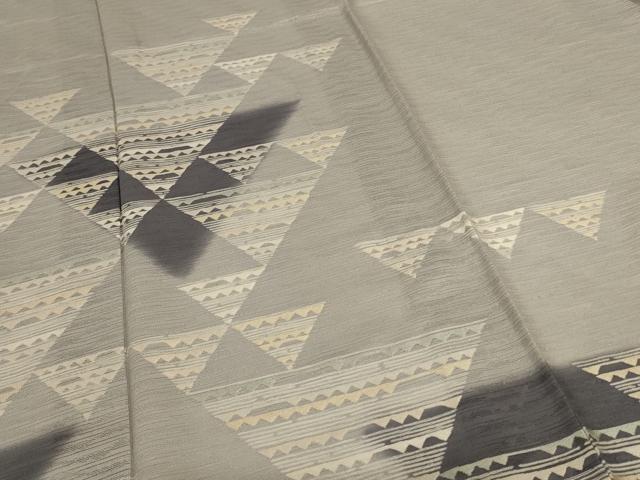 平和屋着物*夏物 男性 訪問着 変わり絽 幾何学文様 キングサイズ 正絹 逸品 AABI6626jd