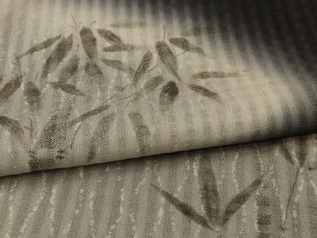 平和屋着物*夏物 男性 訪問着 紗 笹文 暈し染め 正絹 逸品 AABI6627jd
