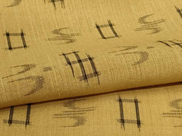 平和屋着物*夏物 紗紬 琉球絣文 正絹 逸品 AABI6633jd