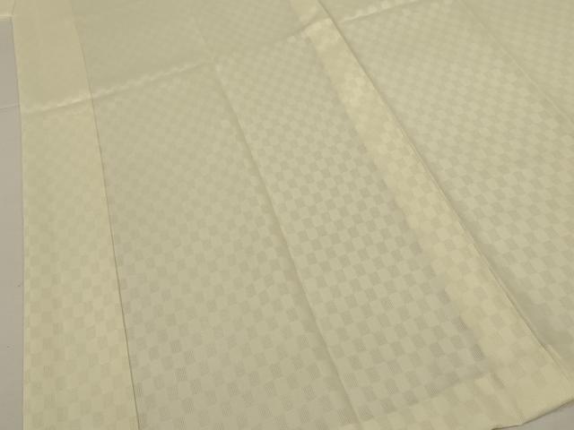 平和屋着物*夏物 長襦袢 市松地紋 生成り色 正絹 逸品 AABI6636jd