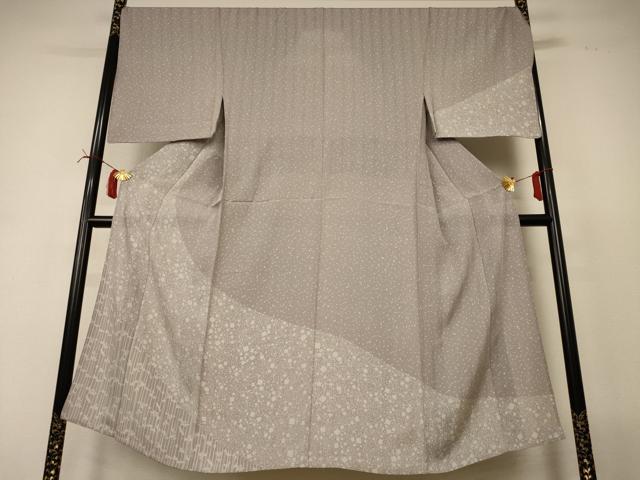 平和屋着物*夏物 男性 訪問着 縦絽 箔散らし文様 キングサイズ 正絹 逸品 未使用 AABI6646jd