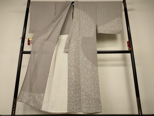 平和屋着物*夏物 男性 訪問着 縦絽 箔散らし文様 キングサイズ 正絹 逸品 未使用 AABI6646jd