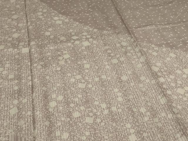 平和屋着物*夏物 男性 訪問着 縦絽 箔散らし文様 キングサイズ 正絹 逸品 未使用 AABI6646jd