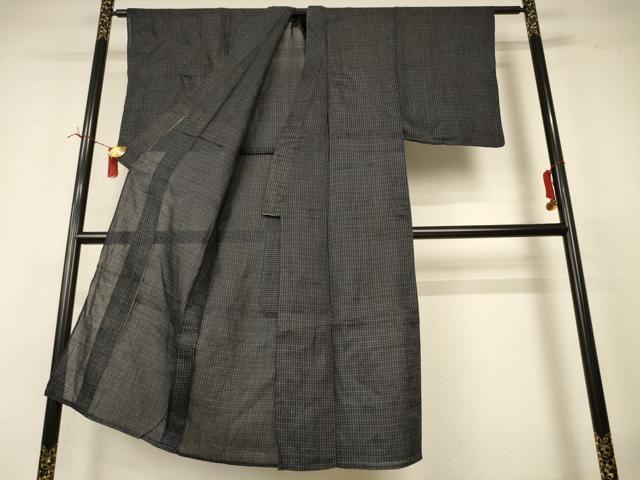平和屋着物*夏物 男性 重要無形文化財 本場宮古上布 花間道 キングサイズ 苧麻 逸品 AABI6649jd