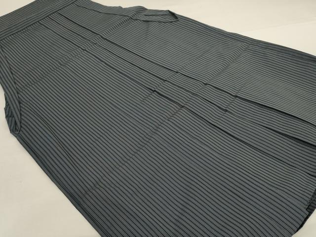 平和屋着物*夏物 男性 馬乗り袴 縞 正絹 逸品 AABI6659jd