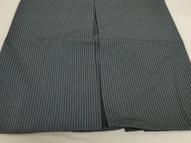 平和屋着物*夏物 男性 馬乗り袴 縞 正絹 逸品 AABI6659jd