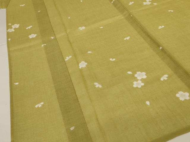 平和屋着物*夏物 小紋 紗 舞桜文 やまと誂製 正絹 逸品 AABI6667jd