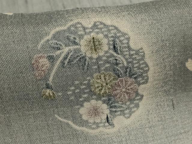 平和屋着物*夏物 絹芭蕉 小紋 雪輪花文 暈し染め やまと誂製 正絹 逸品 未使用 AABI6672jd