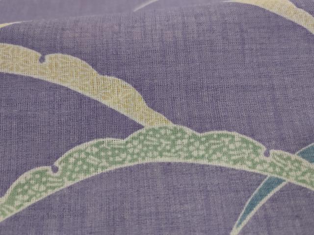 平和屋着物*夏物 小紋 紗 雪芝文 AABI6678jd