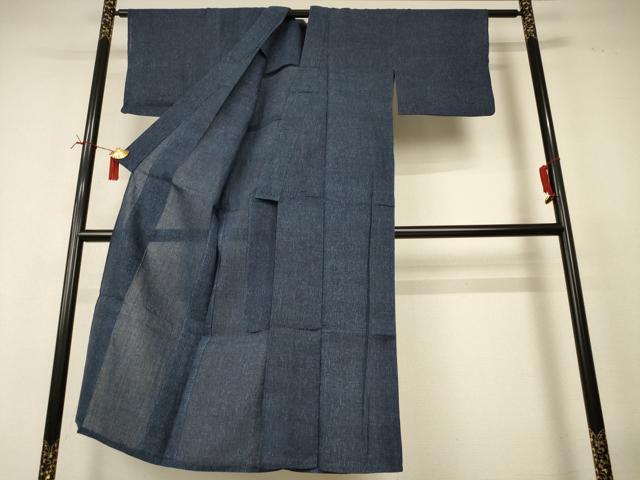 平和屋着物*夏物 男性 小紋 紗 霞文 AABI6691jd