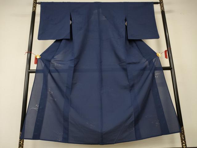 平和屋着物*夏物 色無地 縦絽 立波紋紗 褐返色 正絹 逸品 AABI6693jd