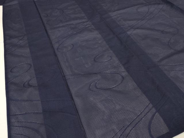 平和屋着物*夏物 色無地 絽 流水紋紗 紫黒色 正絹 逸品 AABI6702jd