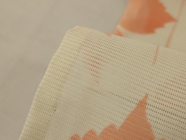 平和屋着物*夏物 小紋 絽 蔦の葉文 ロング丈 正絹 逸品 AABI6715jd
