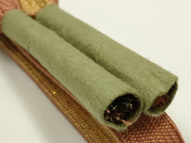 平和屋着物▼和装小物 上質な帯締め 高麗組 綾出し 金糸 正絹 逸品 未使用 AABI6743ay