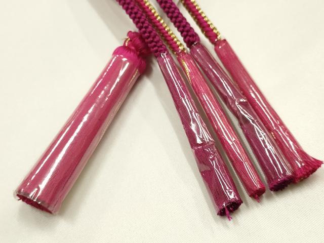 平和屋着物●和装小物 振袖用帯締め 装飾 飾り紐 パール あわじ玉 金糸 逸品 未使用 AABI6755ay