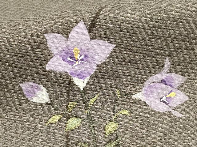平和屋着物▼和装小物 八掛付き3点 草花 金彩 逸品 AABI6764ay