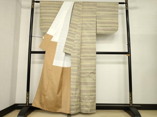 平和屋着物●本場大島紬 作家物 積良一 手織り 本草木泥染 清染色工芸 証紙付き 正絹 逸品 AABI6841ck