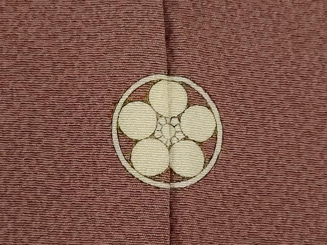 平和屋着物●上質な色無地 作家物 蘇芳香色 正絹 逸品 AABI6849ck
