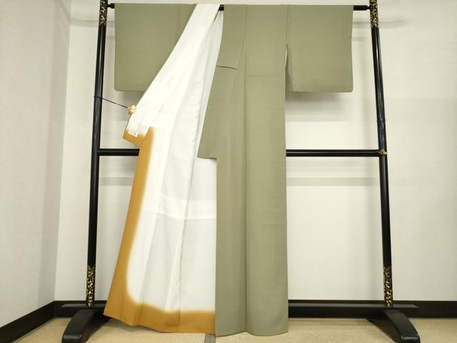 平和屋着物●洗える最高級着物 <英>はなぶさ謹製 小紋 檜垣文 たとう紙付き 洗える着物 AABI6856ck
