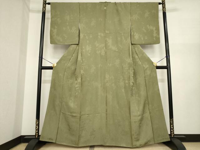 平和屋着物●上質な色無地 肥後煤竹色 銀座越後屋扱い 正絹 逸品 AABI6863ck