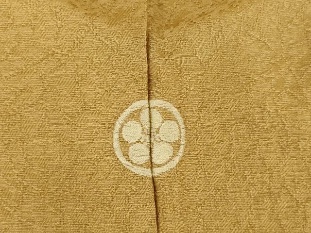 平和屋着物●上質な色無地 黄橡色 正絹 逸品 AABI6873ck