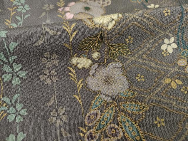 平和屋着物●訪問着 辻が花 草花文 暈し染め 金彩 正絹 逸品 AABI6876ck