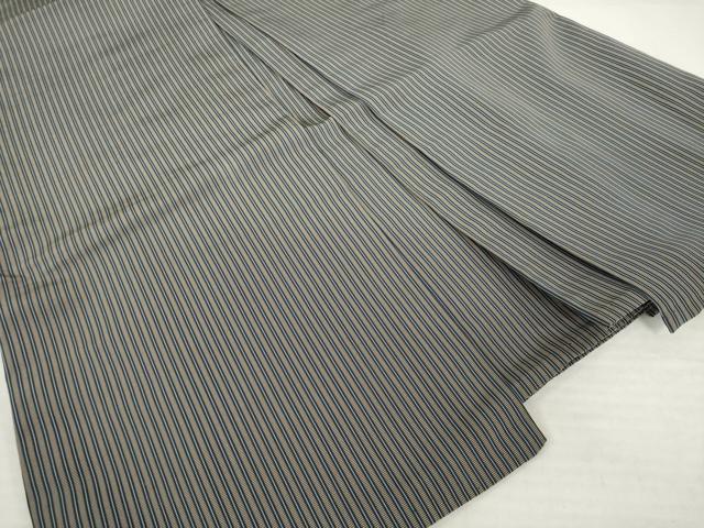 平和屋着物●男性 仙台平 馬乗り袴 縞 正絹 逸品 AABI6878ck