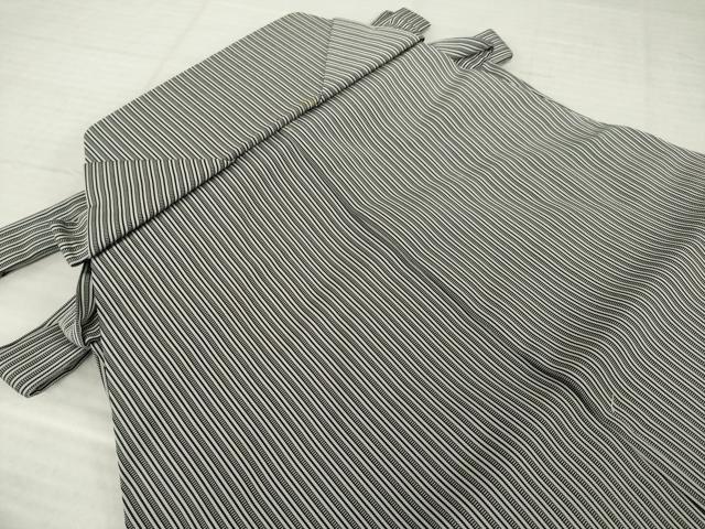 平和屋着物●男性 本場竹鳳平 馬乗り袴 縞 正絹 逸品 AABI6879ck