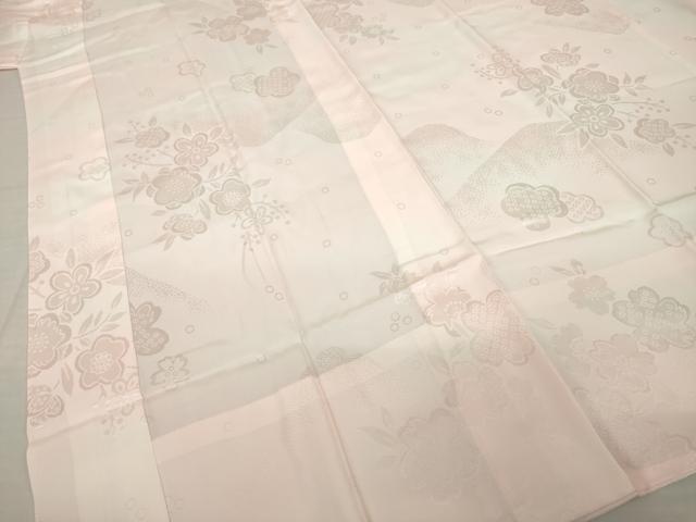 平和屋着物●振袖用長襦袢 無双仕立て 舞花地紋 暈し染め 正絹 逸品 AABI6882ck