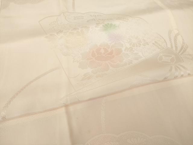 平和屋着物●振袖用長襦袢 無双仕立て 花鼓地紋 暈し染め 三越扱い 正絹 逸品 AABI6883ck