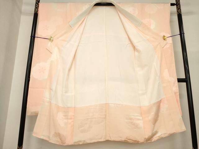 平和屋着物●振袖用長襦袢 袷 舞花地紋 暈し染め 正絹 逸品 AABI6884ck
