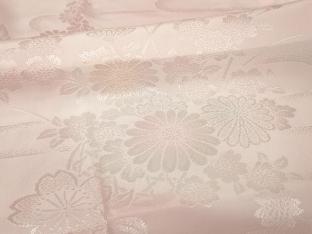 平和屋着物●振袖用長襦袢 無双仕立て 花篭地紋 暈し染め 正絹 逸品 AABI6886ck