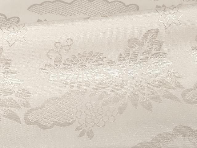 平和屋着物●振袖用長襦袢 無双仕立て 雲重ね地紋 虹色 半衿刺繍 洗える着物 AABI6895ck