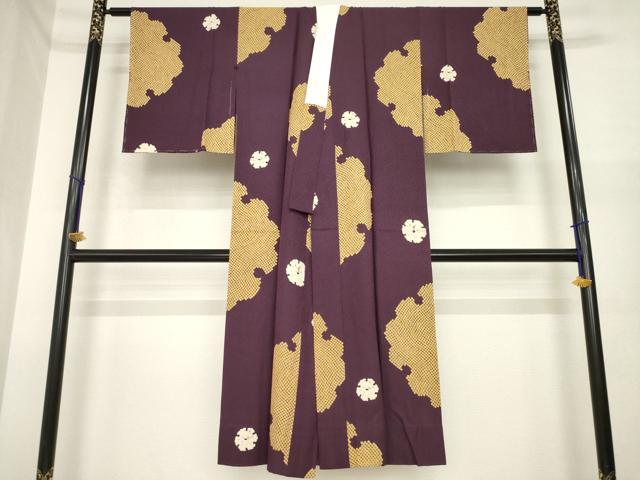 平和屋着物●長襦袢 無双仕立て 雪輪文 正絹 逸品 未使用 AABI6909ck