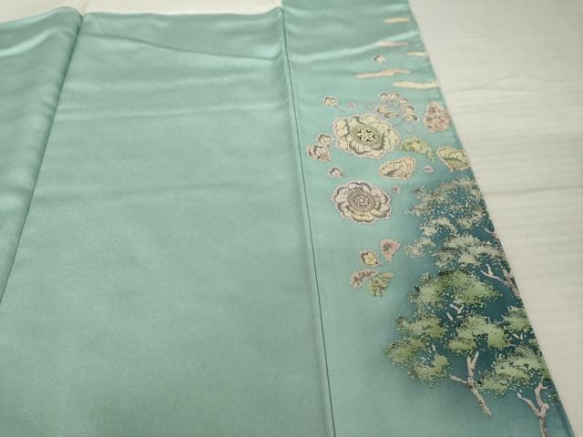 平和屋着物●吉乃一廉 幻の辻が花 訪問着 辻が花 遠山花文 銀通し地 正絹 逸品 AABI6910ck