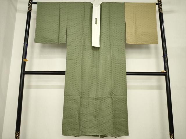 平和屋着物●長襦袢 無双仕立て 麻の葉文様 正絹 逸品 未使用 AABI6916ck