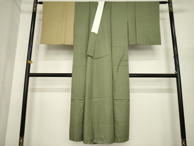 平和屋着物●長襦袢 無双仕立て 麻の葉文様 正絹 逸品 未使用 AABI6916ck