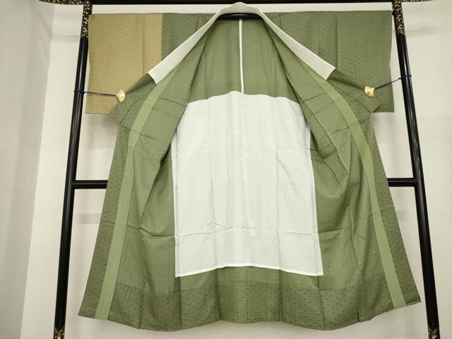 平和屋着物●長襦袢 無双仕立て 麻の葉文様 正絹 逸品 未使用 AABI6916ck