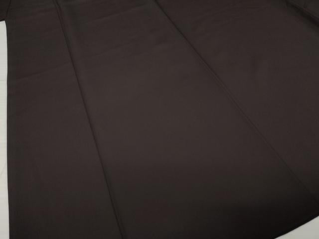 平和屋着物●上質な色無地 黒紅色 正絹 逸品 AABI6917ck
