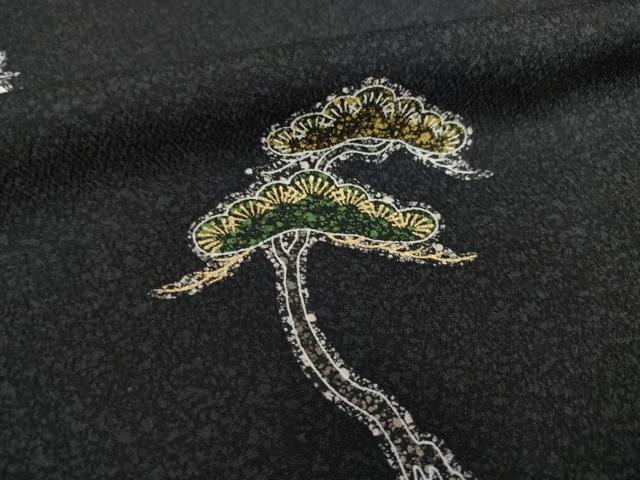 平和屋着物●京友禅の第一人者 松井青々 訪問着 立波松文 金彩 正絹 逸品 AABI6918ck