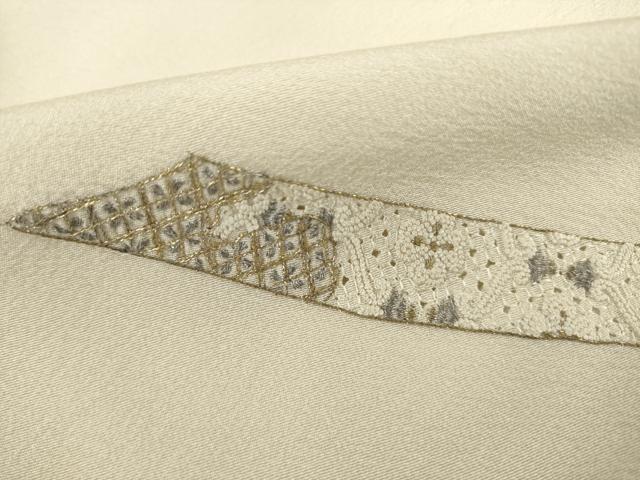 平和屋着物●訪問着 総刺繍 中国三大刺繍 相良刺繍 短冊花文 金糸 正絹 逸品 AABI6927ck