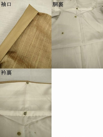 平和屋着物●上質な紬 霞文 正絹 逸品 AABI6937ck