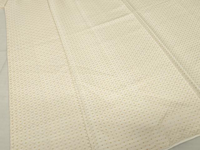 平和屋着物●男性 白紋付・羽織セット 菱文 金糸 正絹 逸品 未使用 AABI6947ck