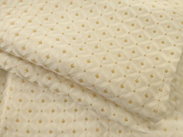 平和屋着物●男性 白紋付・羽織セット 菱文 金糸 正絹 逸品 未使用 AABI6947ck