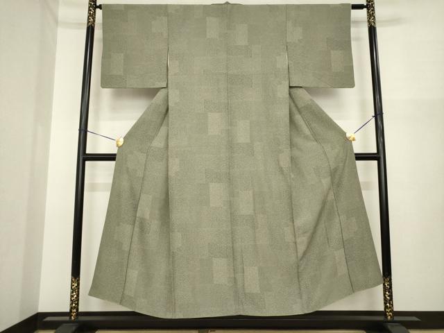 平和屋着物●江戸小紋 色紙草花文 正絹 逸品 AABI6960ck