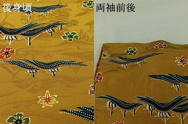 平和屋着物▽上質な小紋 単衣 型染め 流水花文 正絹 逸品 AABI6962jh