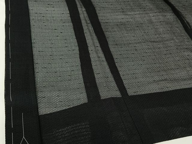 平和屋着物▽羽織 スリーシーズン 春夏秋 塵除け 横段文 反端付き 正絹 逸品 AABI6970jh
