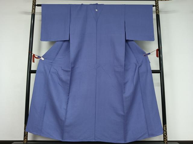 平和屋着物▽上質な色無地 単衣 藤納戸色 正絹 逸品 AABI7005jh